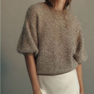 NWT Maeve for Anthropologie Violetta tinsel sweater. Size 2X